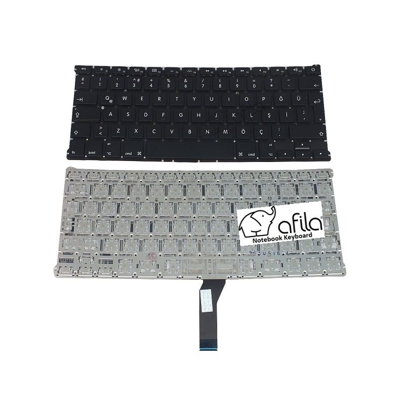 Macbook Air 13 A1369 A1466 2011/2015 Klavyesi Siyah TR / B.Enter