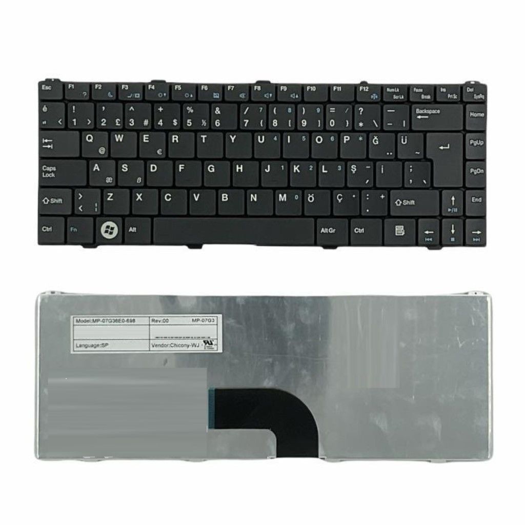 Grundig GNB 1455, GNB 1455 A1 i3 Notebook Klavyesi (Siyah TR)