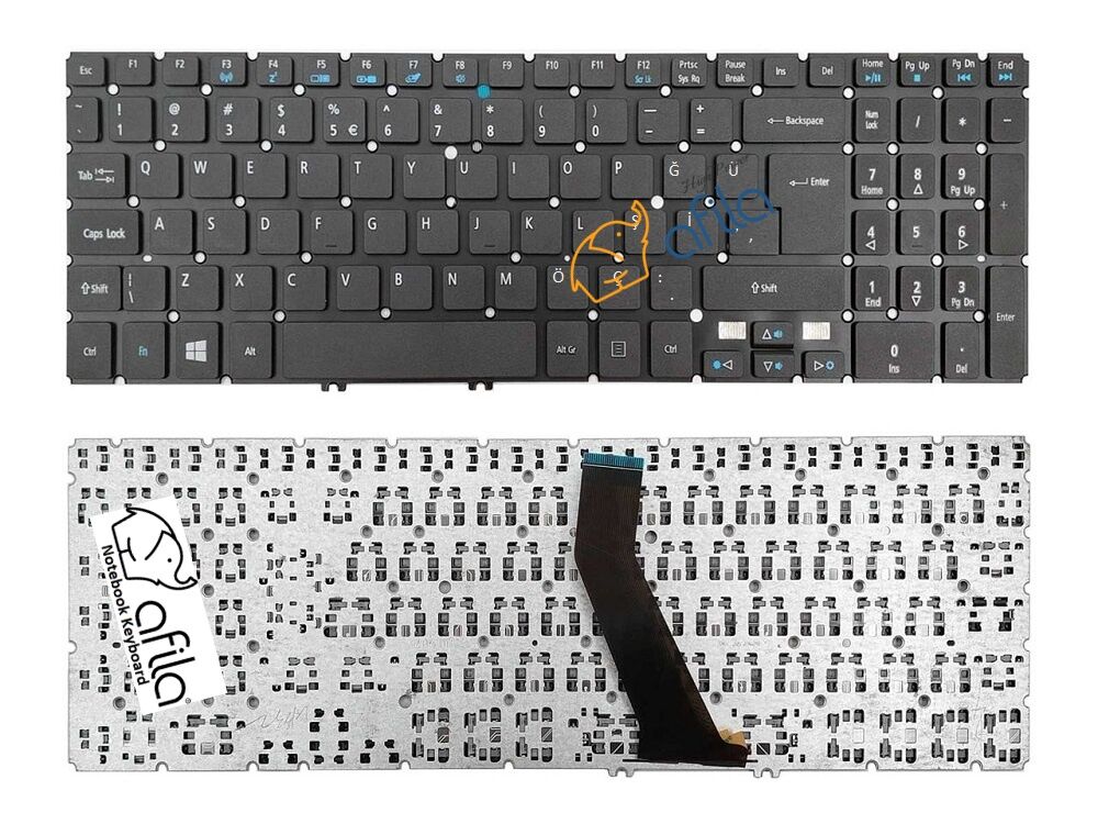 Acer Aspire V5-552, V5-552G, V5-552P, V5-552PG Notebook Klavye - Tuş Takımı / Siyah - TR