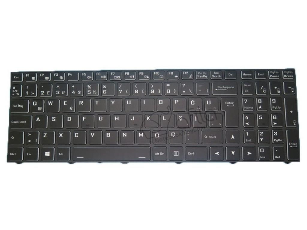 Casper Nirvana X500.1021-8D00T-G-F, X500.1035-8V00F-G-F Notebook Klavyesi, Tuş Takımı (Siyah TR) - RGB ışıklı