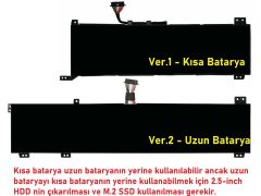 Lenovo 5B10W86196 5B10W86195 Notebook Bataryası, Laptop Pili