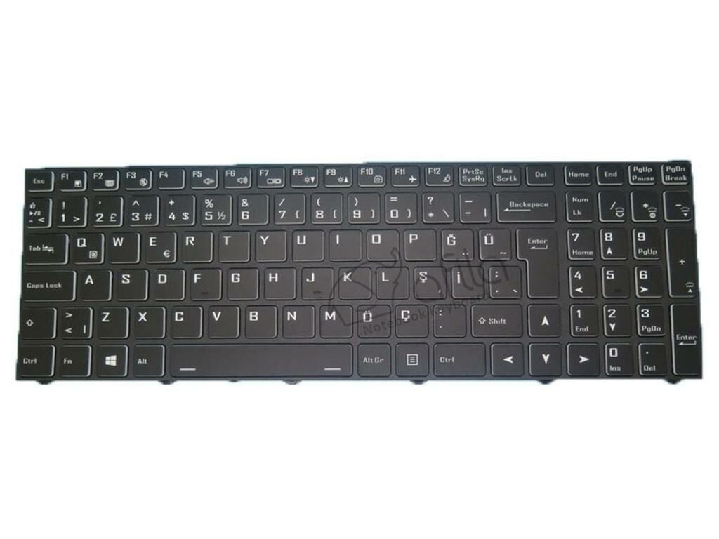 Casper Nirvana X500.1035-4W00T-G-F, X500.1035-8100T-G-F Notebook Klavyesi, Tuş Takımı (Siyah TR) - RGB ışıklı