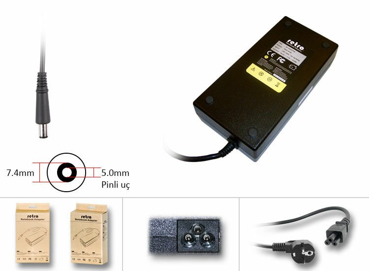 Hp 677766-003 uyumlu Notebook Adaptör, Şarj Cihazı (230W)