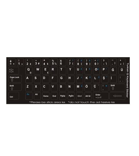 Hp Notebook Klavye TR Stiker Siyah