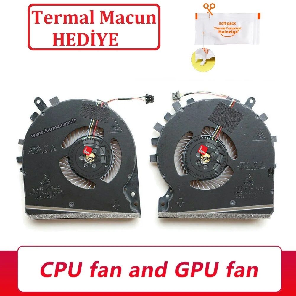 Hp Pavilion Gaming 15-DK2011nt işlemci CPU, Ekran Kartı GPU Fanı, Sağ-Sol SET (1 Takım Fan)
