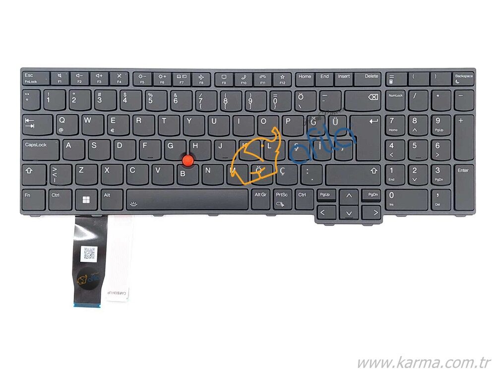 Lenovo ThinkPad L15 Gen3 Notebook Klavyesi - Tuş Takımı / Siyah - TR - Backlit
