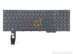 Lenovo Thinkpad P16s G1 Type (21BT 21BU) Uyumlu Notebook Klavye, Tuş Takımı (Siyah TR) ışıklı
