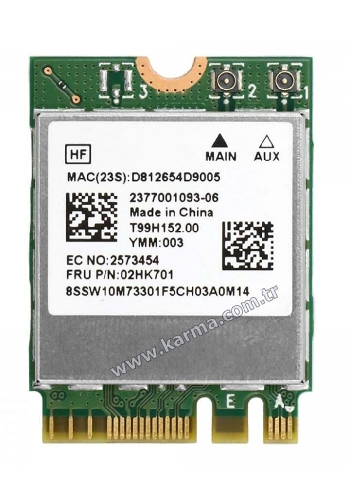 L44432-001 PCIE WLAN With Bluetooth 5.0 Notebook WiFi Card (Wi-Fi Kart)