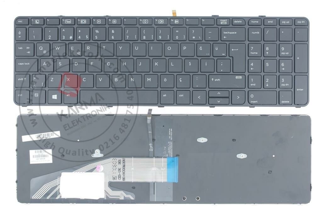 Hp Y8A00EA Y7Z94EA Y8A23EA Notebook Klavye - Siyah - TR - Işıklı