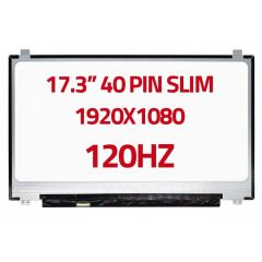 17.3'' inç 40Pin Slim FHD IPS 120Hz (1920*1080) Lcd Ekran, Panel N173HHE-G32 REV.C2 (Sol Soket) / 144Hz Uyumlu