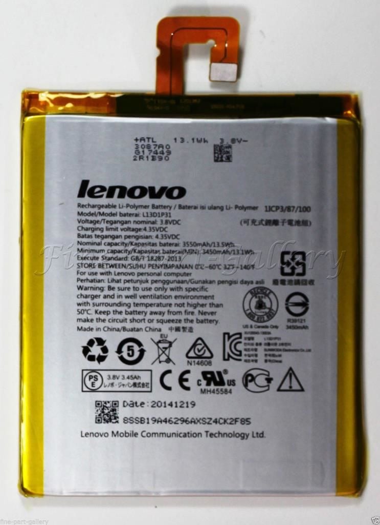 Lenovo L13D1P31 Tablet Bataryası Pili