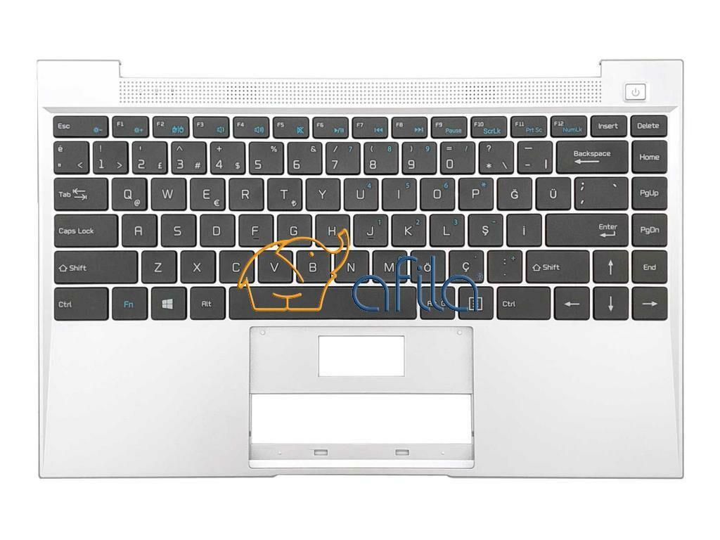 Casper Nirvana C350.5005-4W00X Notebook Klavye - Tuş Takımı / Siyah - TR - Ver.2 - Silver Üst Kasa