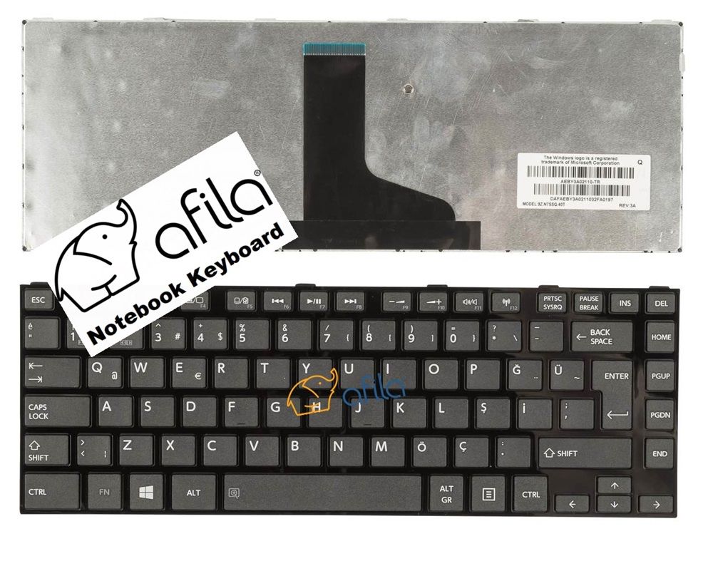 Toshiba Satellite P840, P840D, P845, P845D Klavyesi Siyah TR