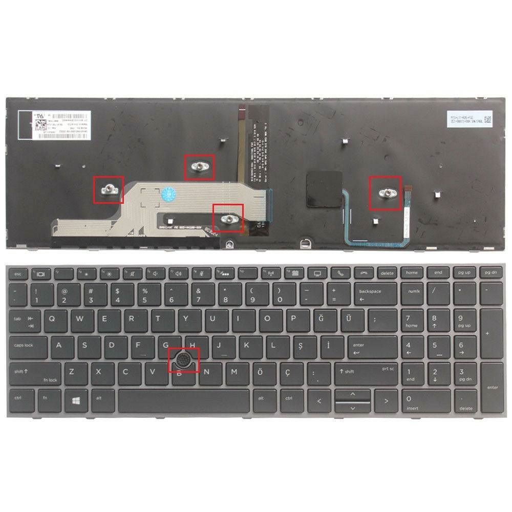 HP ZBook 15U G5 (2ZC05EA) Notebook Klavyesi, Laptop Tuş Takımı (Siyah TR) ışıklı