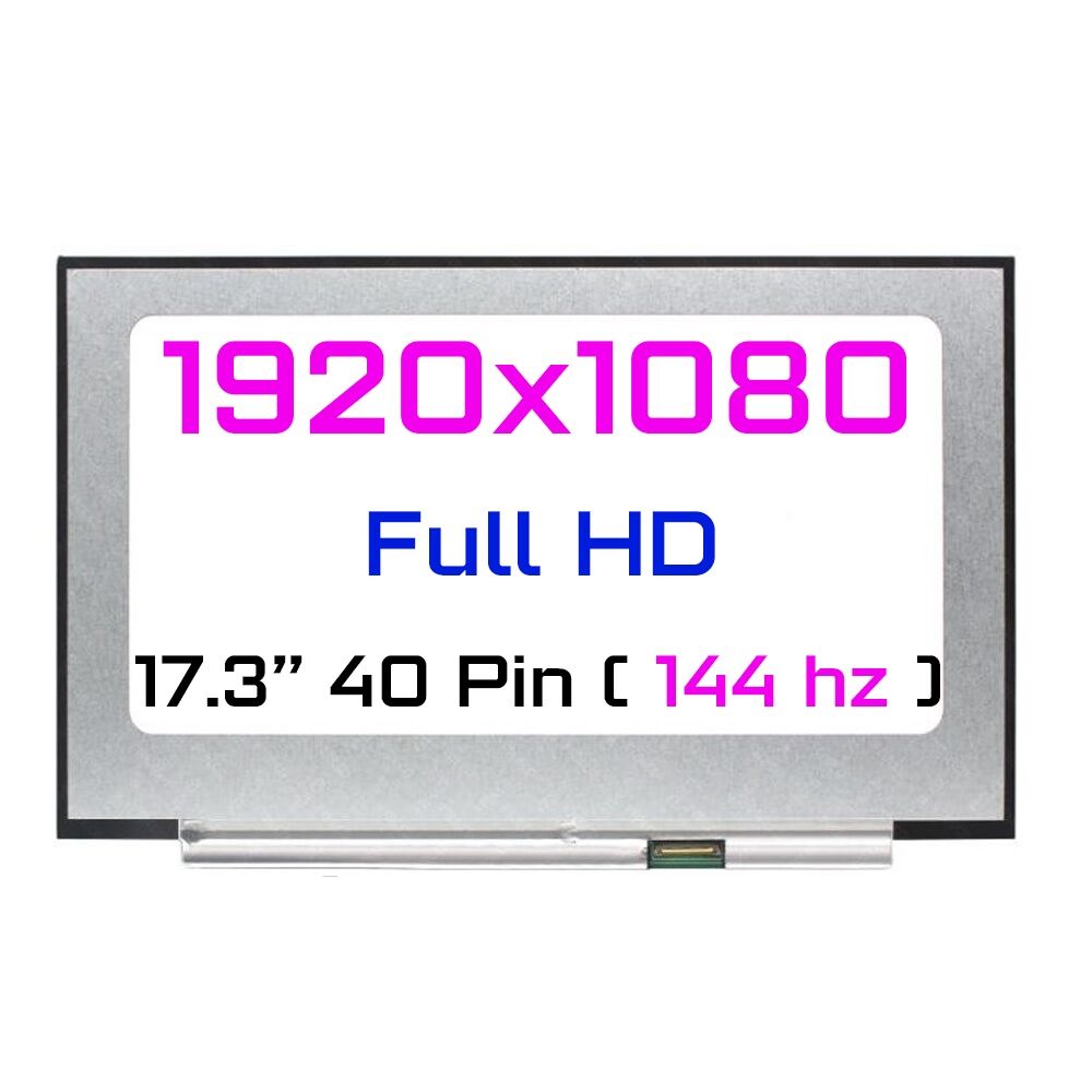 Dalle écran 17,3" IPS 144Hz FHD 1920x1080 - Compatible De Rechange Pour PC Portable