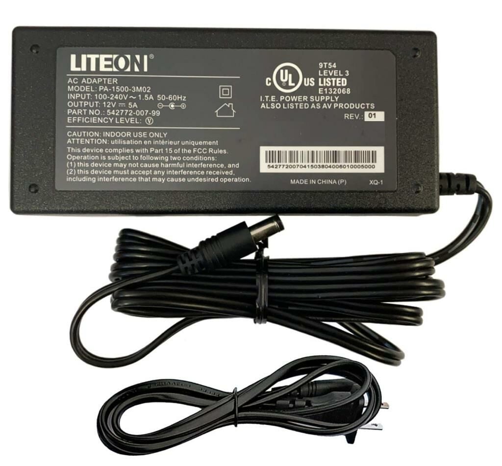 Liteon Universal 12V 5A 60W Plastik Kasa Power Adaptör (5.5x2.5mm) / Orjinal Üretici