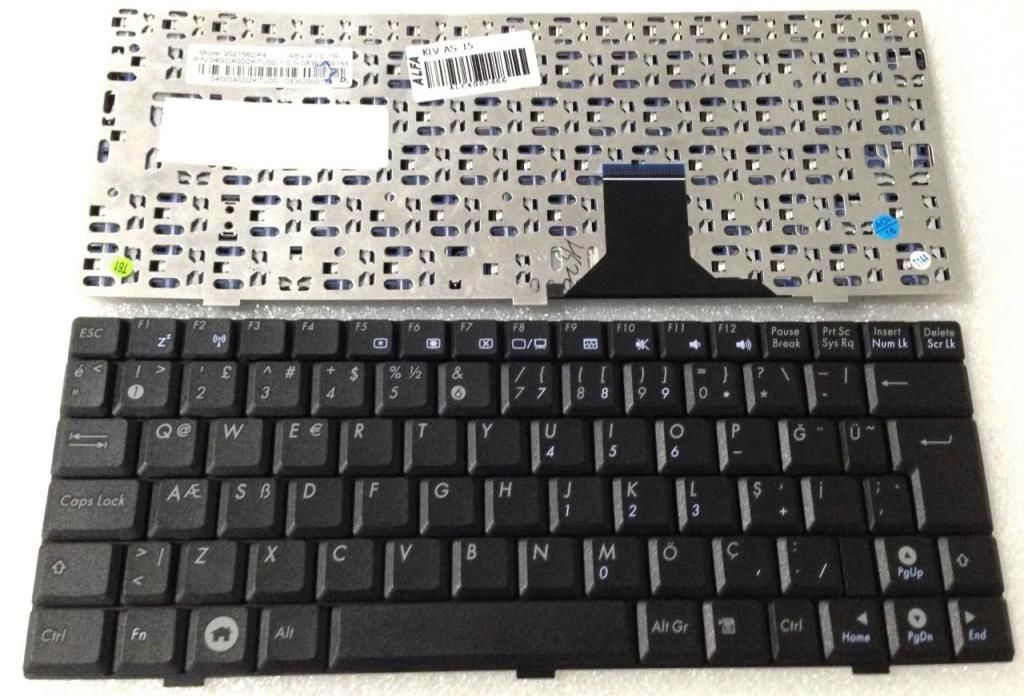 ASUS EEE PC 1000 1000HE 1000HEB 1000HG 1000HD Notebook Klavyesi Siyah TR