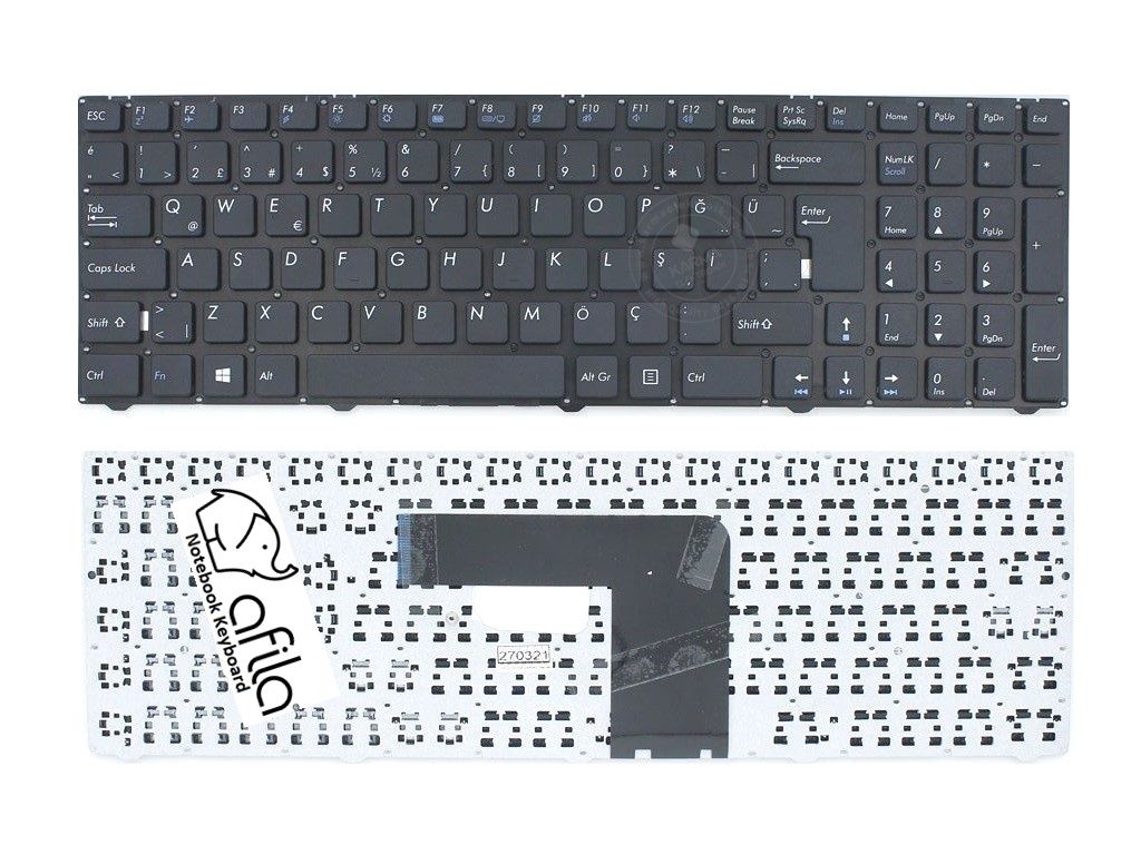 Medion Erazer P6661(MD 99509 MSN 30019554) Notebook Klavyesi, Laptop Tuş Takımı Siyah TR