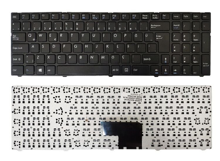 Casper Nirvana C810.7500-BE55X Notebook Klavyesi, Laptop Tuş Takımı (Siyah TR) Ver.1