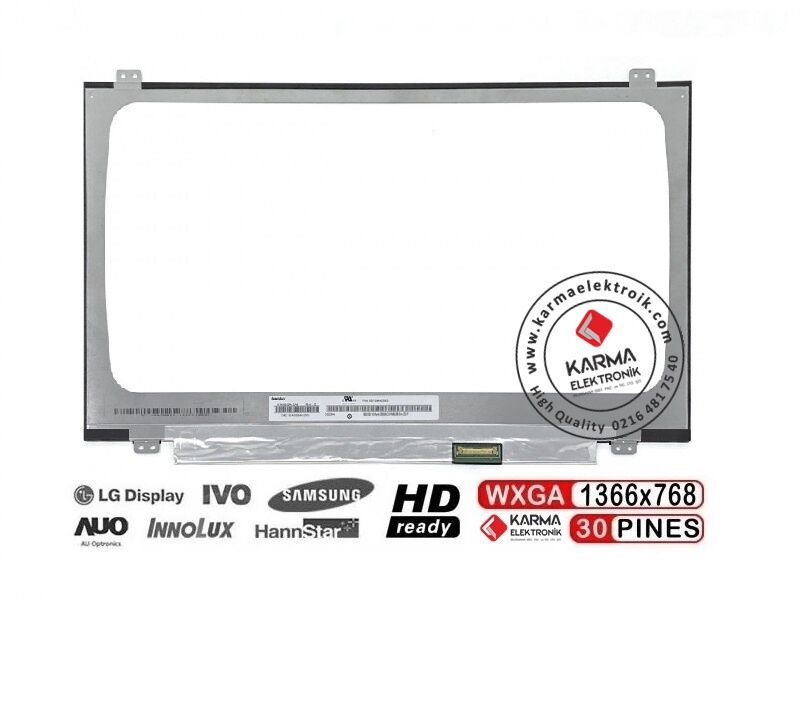 14.0 inç 30pin Slim 1366*768 HD B140XTN07.2 Lcd Ekran Panel (Kısa) V2