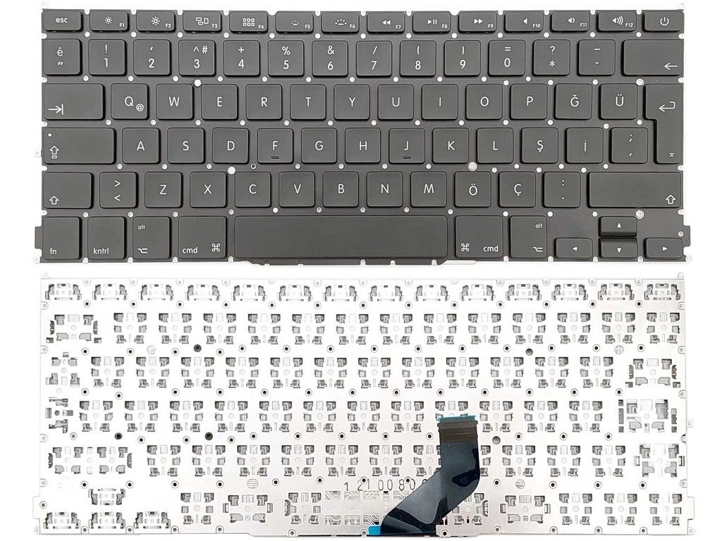Apple MacBook Pro MD212, MD212LL/A, MD213, MD213LL/A Notebook Klavyesi - Siyah - TR / B.Enter