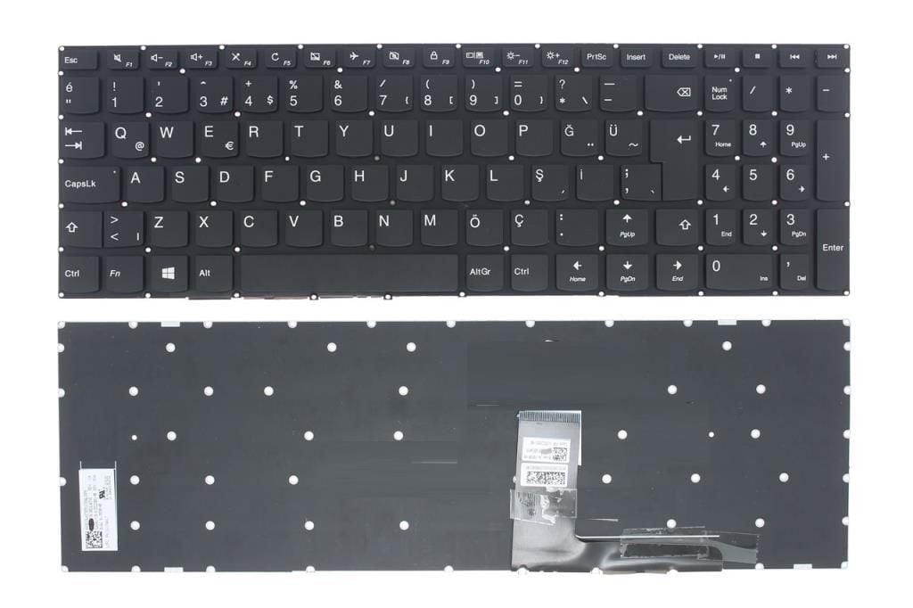 Lenovo uyumlu V110-15IBR V510-15IKB Notebook Klavyesi, Laptop Tuş Takımı (Siyah TR)