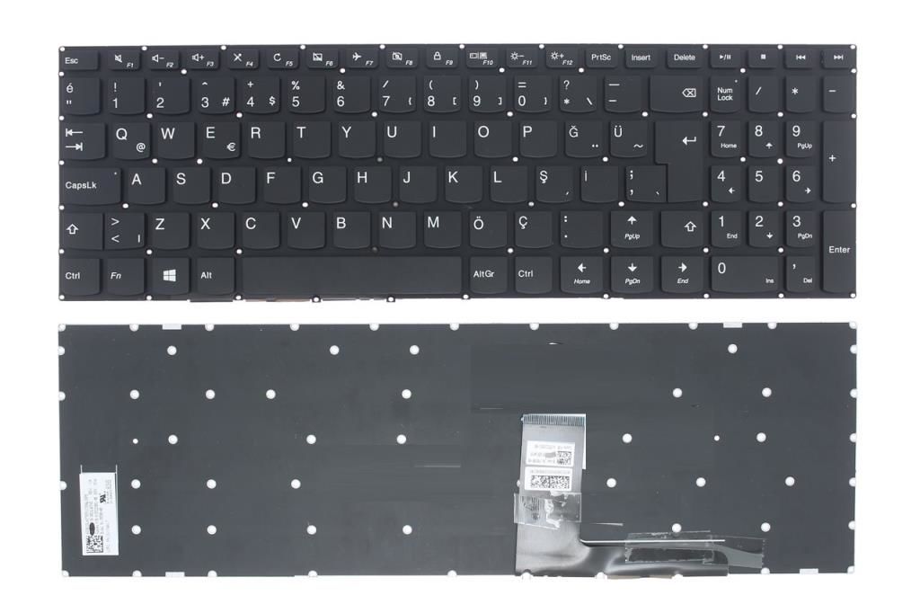 Lenovo uyumlu NSK-BV0SN 0T NSK-BV2SN 0T SN20K93009 Notebook Klavyesi, Laptop Tuş Takımı (Siyah TR)