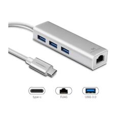 Type-C 4 Port Hub / PM-18229 3 USB 3.0 PORT/LAN + 1 RJ45 GIGABIT ETHERNET Çevirici