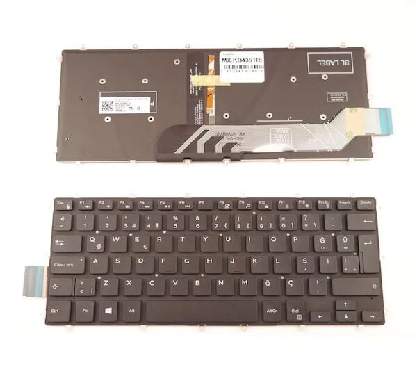 Dell inspiron P83G (7380) Notebook Klavyesi, Laptop Tuş Takımı (Siyah TR) ışıklı