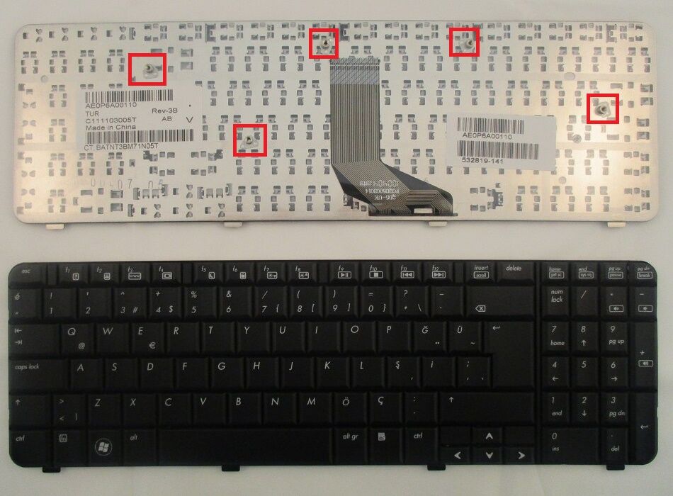 Hp Presario CQ61-117TX Notebook Klavyesi Siyah TR