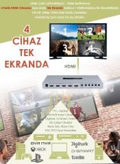 Afila - Balandi BD-3140H Switch HDMI Çoklu Görüntüleyici 4 in 1 OUT (4 Cihaz 1 Ekrana)