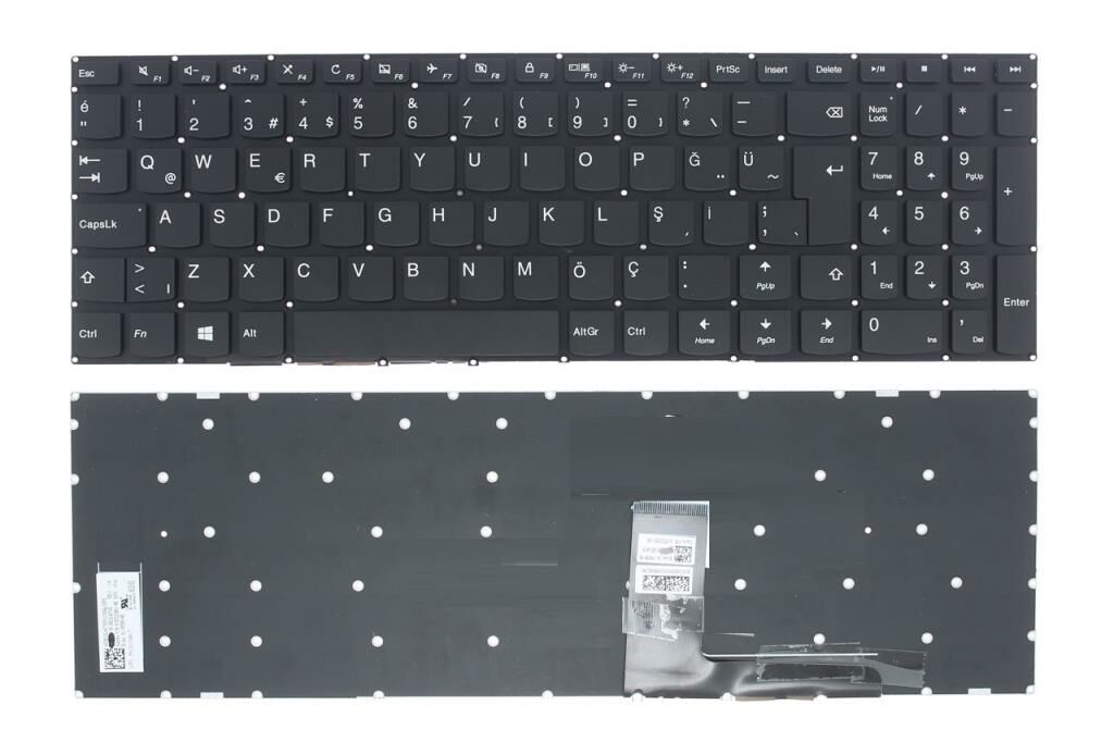 Lenovo uyumlu ideaPad 310 80SM009WTX Notebook Klavyesi, Laptop Tuş Takımı (Siyah TR)