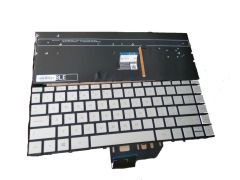 HP Spectre 13-AC 13-AG Notebook Klavyesi - Gümüş - TR - Işıklı
