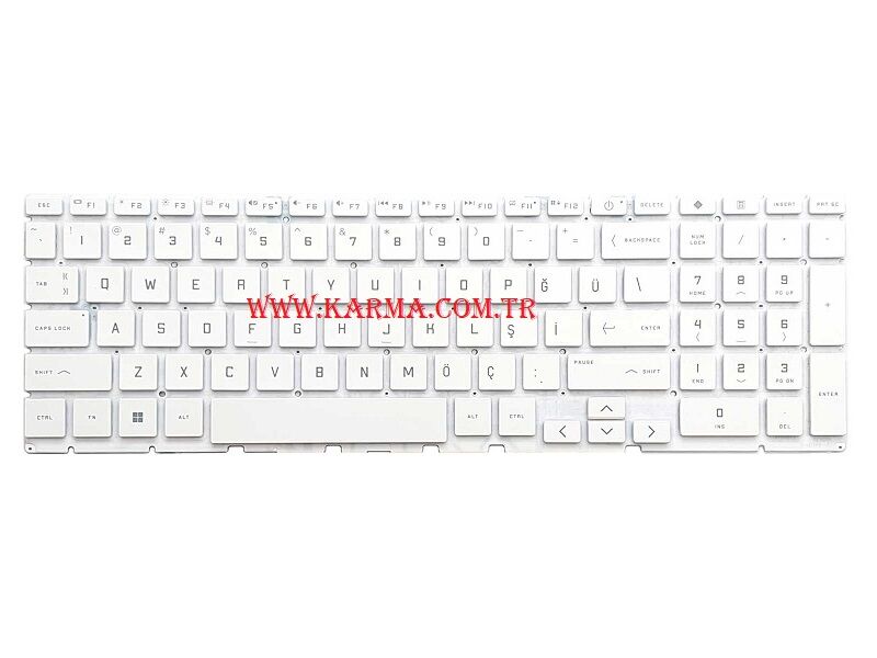 HP Victus 16-e1005nt (68S21EA16) Notebook Klavyesi - Beyaz - TR