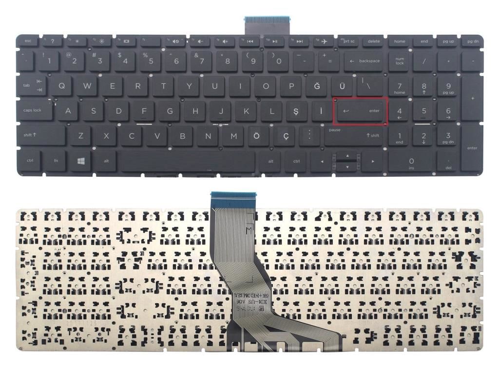 Hp Envy X360 17-bw0006nf 17-bw0012nf uyumlu Klavye, Tuş Takımı (Siyah TR)
