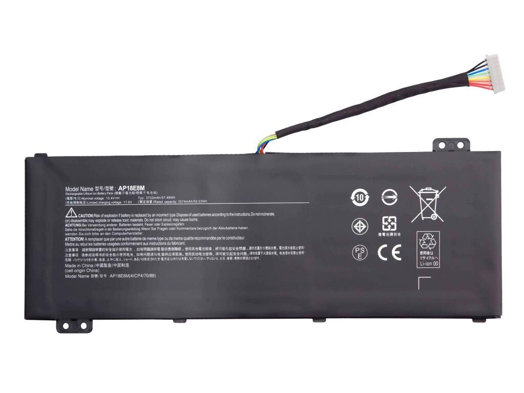 Acer Nitro AN515-54-70WB, AN515-54-728C, AN515-54-734M Batarya, Pil