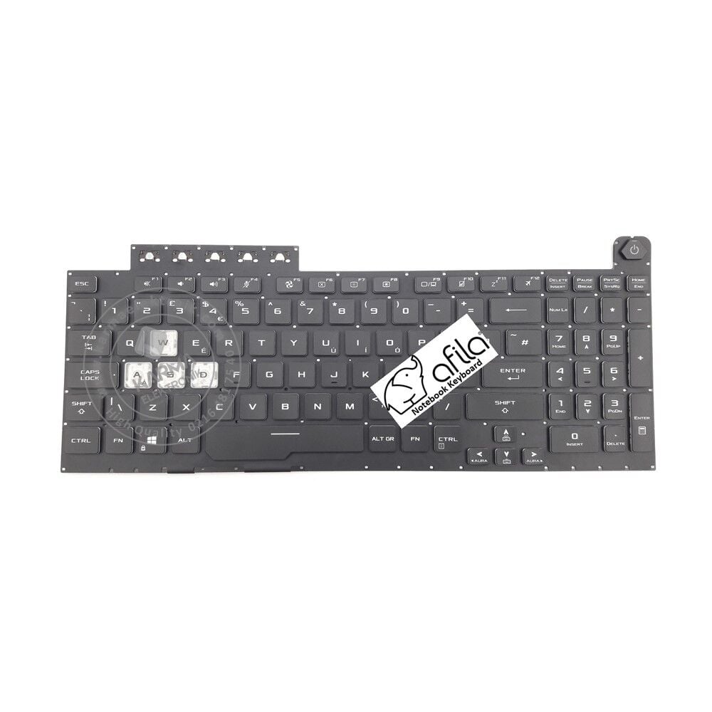 Asus Tuf Gaming A17 2021 FA706QE Notebook Klavyesi, Laptop Tuş Takımı (Siyah TR) RGB ışıklı
