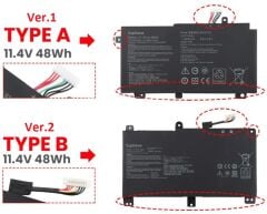 Asus TUF Gaming F15 FX506HF-HN028W uyumlu Notebook Bataryası, Pili (Ver.2)