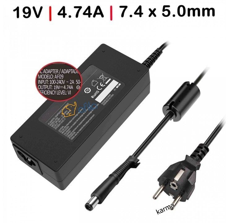 Hp 504855-001, 577170-001 Notebook Adaptörü Şarj - 19V 4.74A (Uc:5.0*7.4)