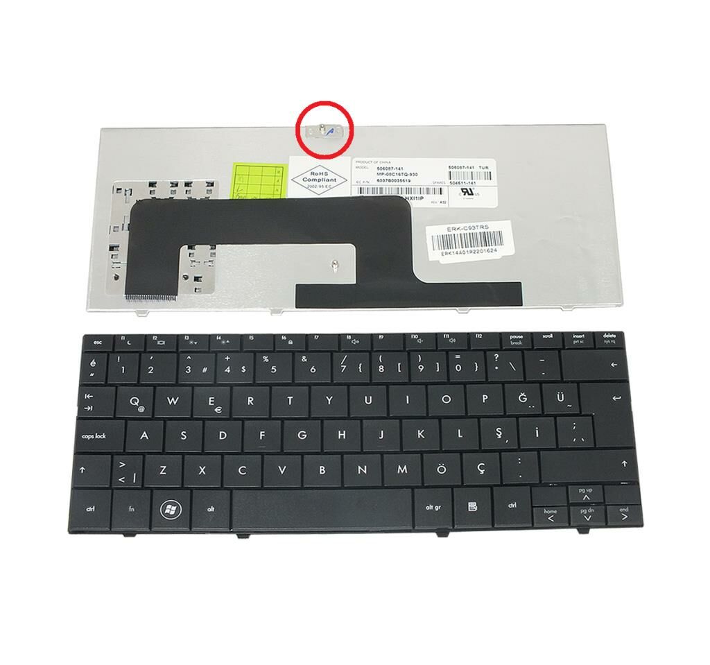 Hp Mini 700, 701, 702, 1000, 1014, 1100, 1111nr, 1125nr, 731et Serisi Klavyesi TR 506087-141, MP-08C16TQ-930