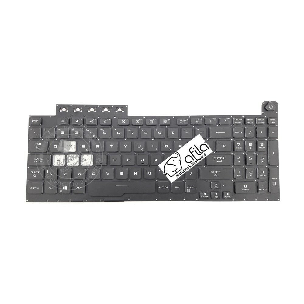 Asus Tuf Gaming F17 FX706LI-HX175A13 Notebook Klavyesi, Laptop Tuş Takımı (Siyah TR) RGB ışıklı