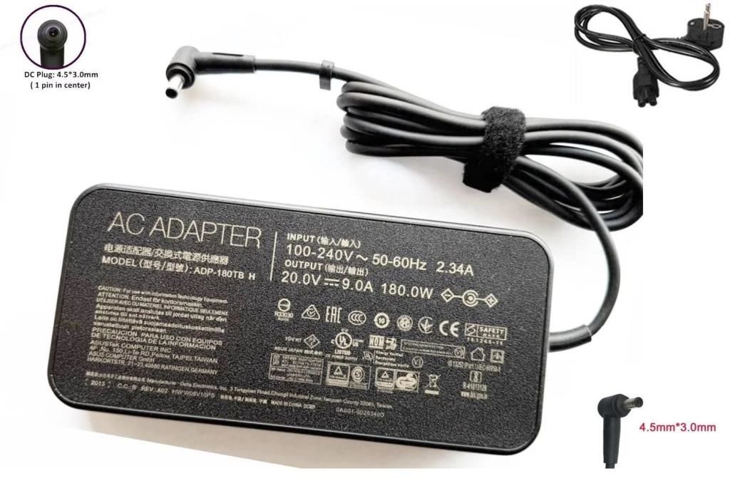Asus G731GV-EV004T, G731GV-EV012 Uyumlu Notebook Adaptörü, Laptop Şarj Aleti Cihazı 180W / 4.5mm