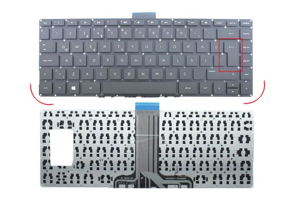HP Stream 14-ax000 Serisi Notebook Klavye (Siyah TR) Ver.1