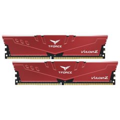 Team T-Force Vulcan Z Red 32GB 2x16GB 3200MHz CL16 DDR4 Gaming Ram (TLZRD432G3200HC16FDC01)
