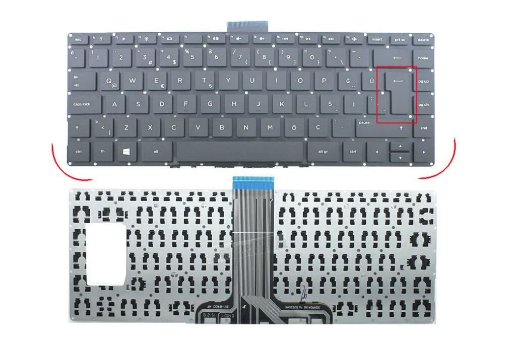 HP Stream 14-ax007nt (2EQ04EA) Notebook Klavye (Siyah TR) Ver.1