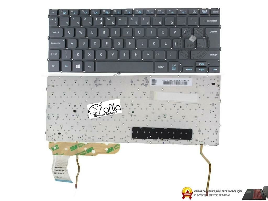 Samsung Ativbook 9 Plus NP940X3F Notebook Klavye - Tuş Takımı / Siyah - TR - Backlit
