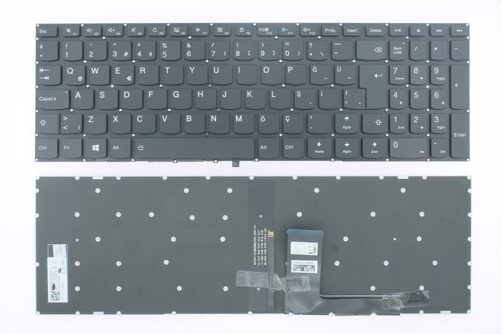 Lenovo uyumlu ideaPad V110-15ACL, V110-15IBR Notebook Klavyesi, Laptop Tuş Takımı (Siyah TR) ışıklı