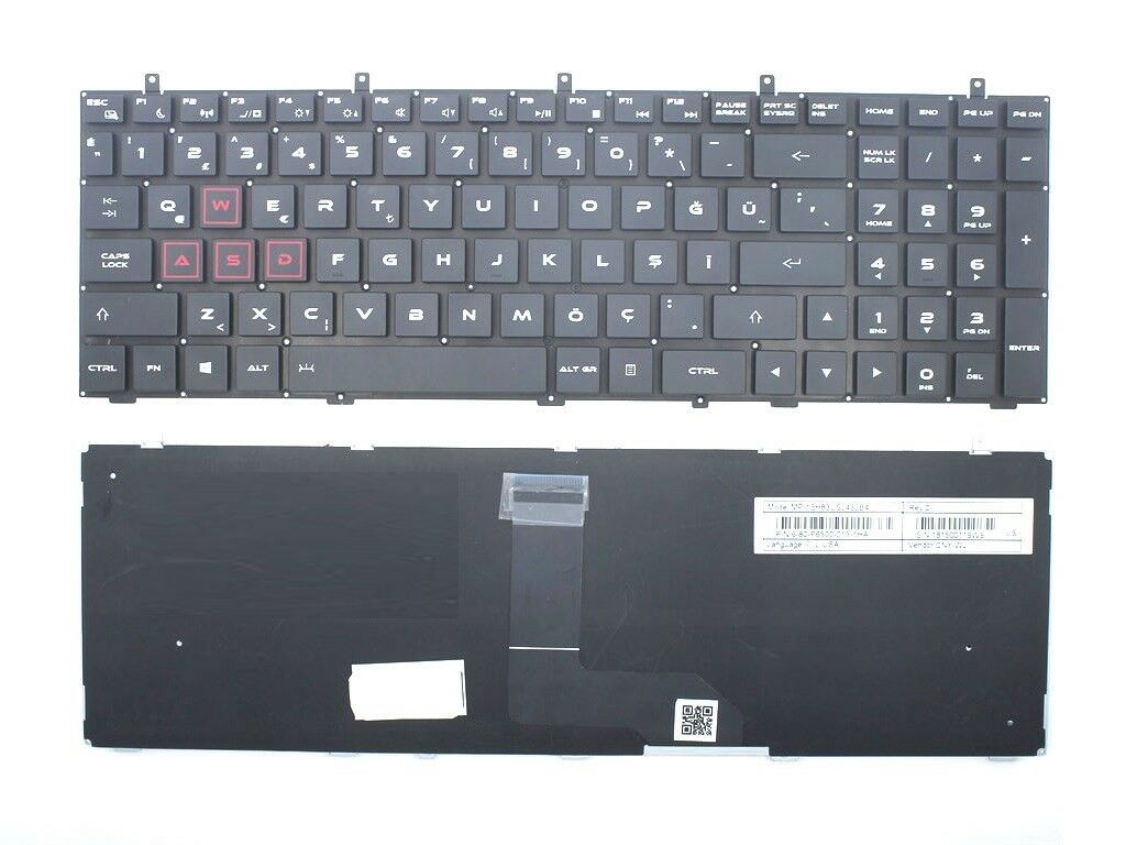 Casper Excalibur G850.7700-B5G0X Notebook Klavyesi, Laptop Tuş Takımı (Siyah TR)