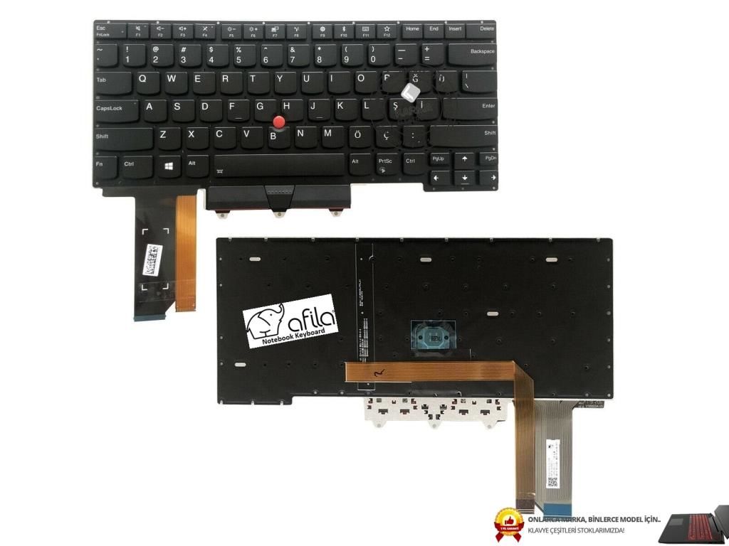 Lenovo ThinkPad E14 Gen1, E14 Gen3 Notebook Klavyesi - Siyah - TR / ışıklı