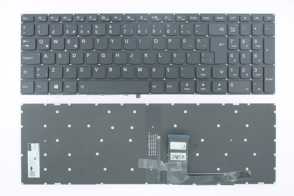 Lenovo uyumlu ideaPad V510-15IKB, V510-15ISK Notebook Klavyesi, Laptop Tuş Takımı (Siyah TR) ışıklı